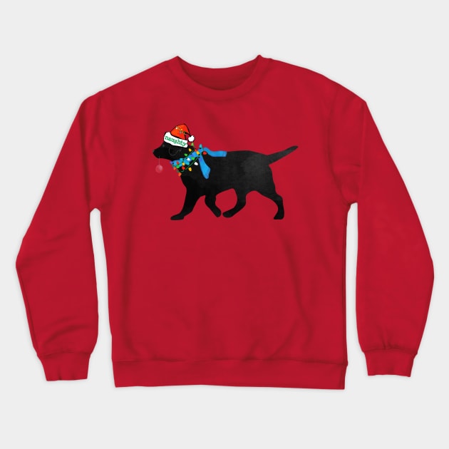 Black Lab Christmas Naughty Dog Crewneck Sweatshirt by EMR_Designs